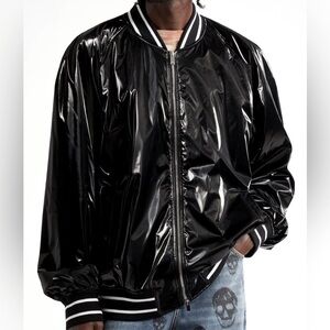 **SOLD** NWTS Alexander McQueen Oversized Liquid Satin Bomber Jacket